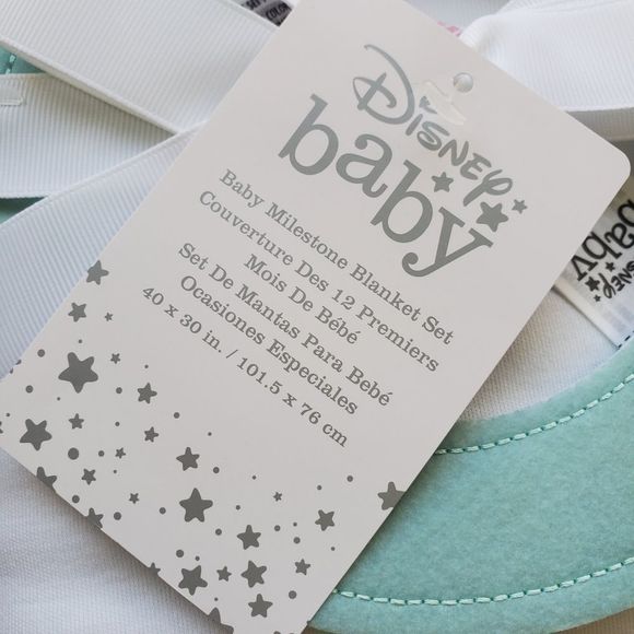 Mickey and Minnie Mouse Baby Milestone Blanket and Marker NWT - Picture 4 of 7